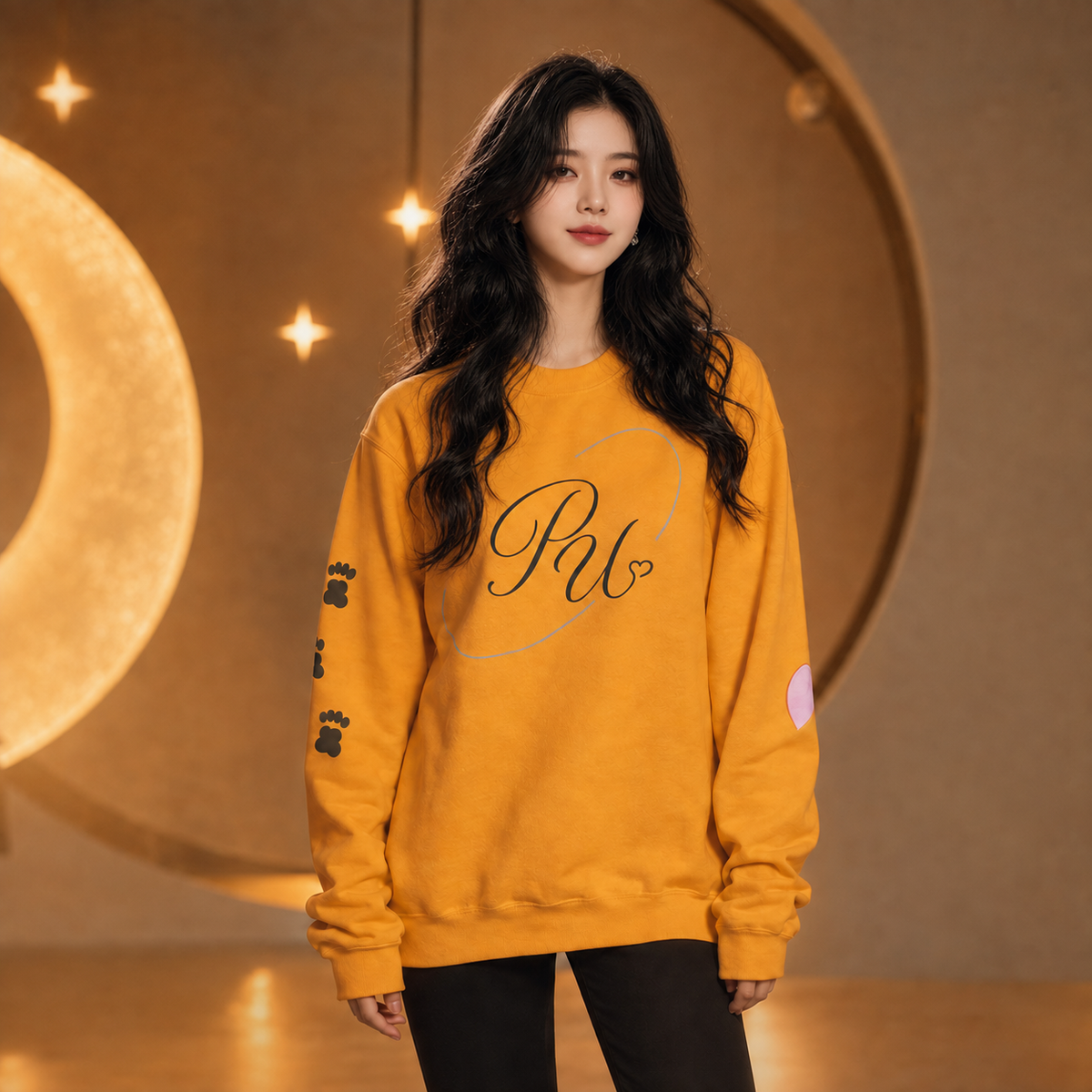 PU Orbit Monogram Crewneck Sweatshirt