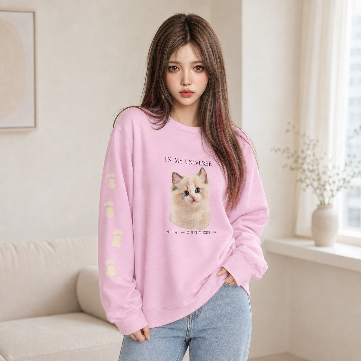 PU CAT – In My Universe Sweatshirt