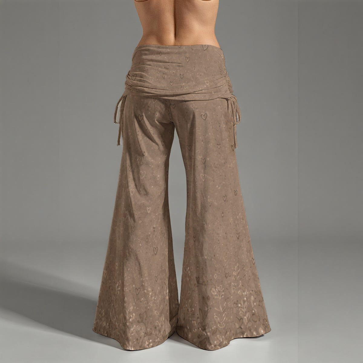 PU Whispering Hearts High-Waist Wide-Leg Pants