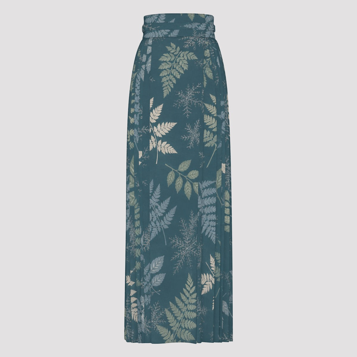PU Mist Fern Pleated Maxi Skirt