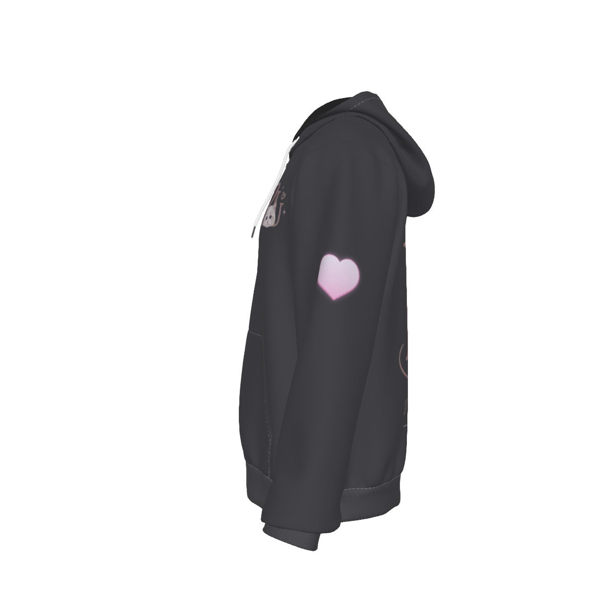 PU All-Over Zip-Up Hoodie
