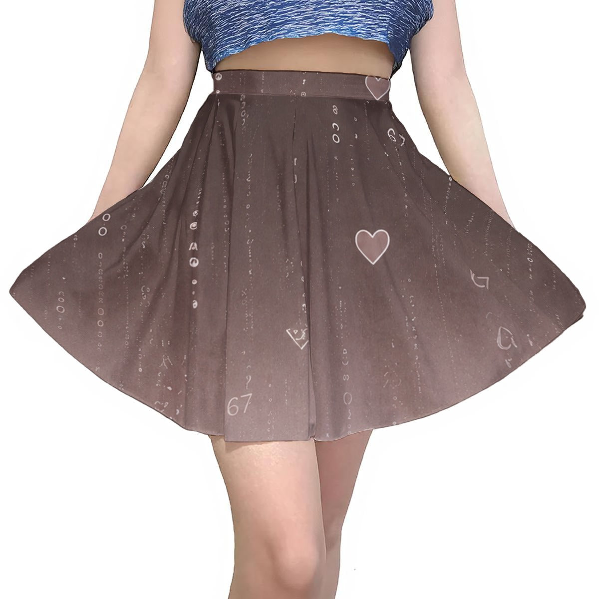 PU Quiet Signal A-Line Mini Skirt
