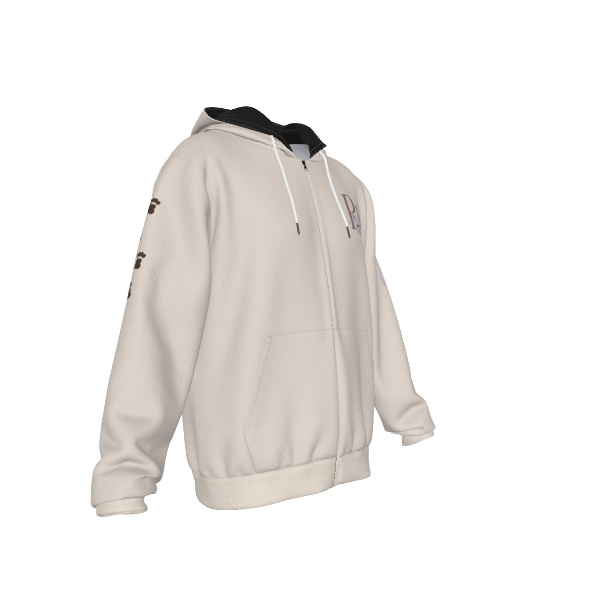 PU All-Over Zip-Up Hoodie