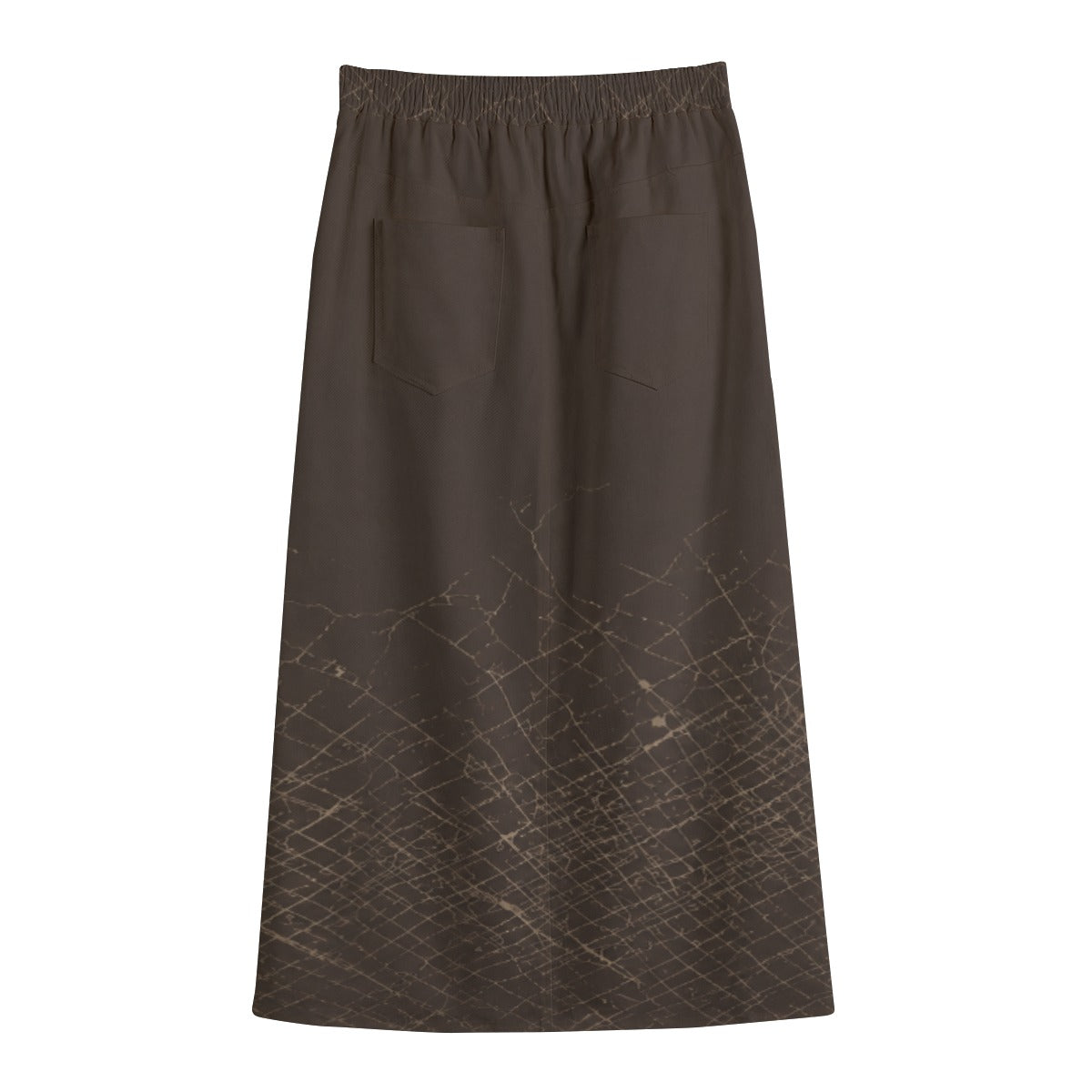 PU Quiet Trace Cotton Midi Skirt