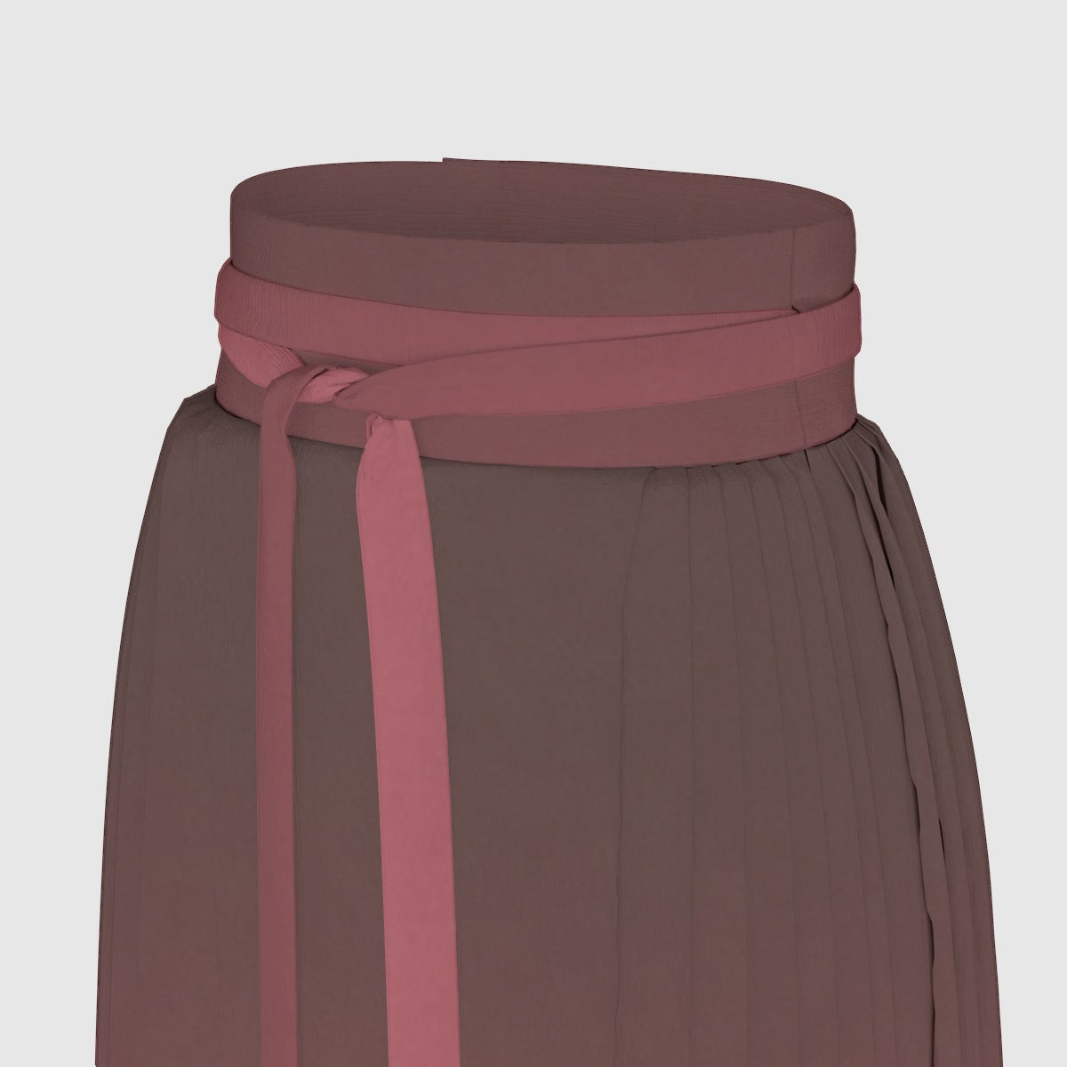 PU Rose Orbit Pleated Maxi Skirt