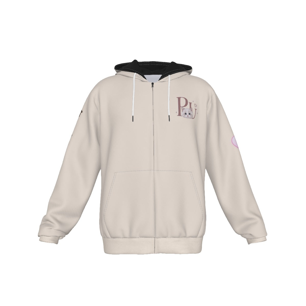 PU All-Over ジップアップフーディー