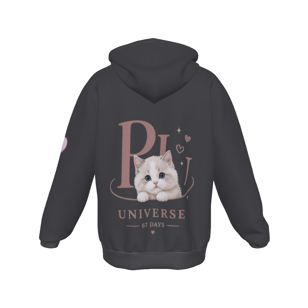 PU All-Over Zip-Up Hoodie
