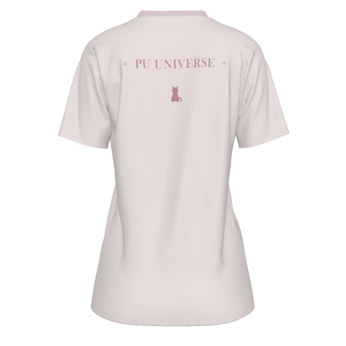PU Double Stripe Logo Tee – Pink