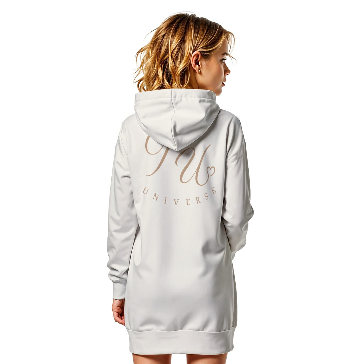 PU Botanical Grace Heavy Fleece Hoodie Dress