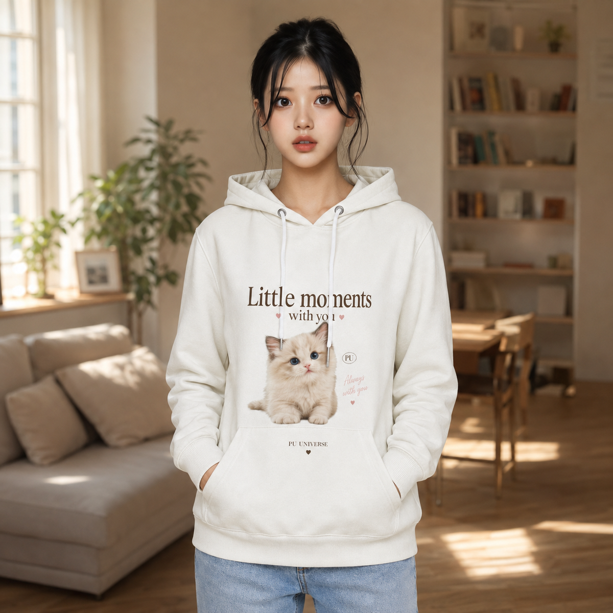 PU Universe Pullover Hoodie worn by Arin / Dae-hye