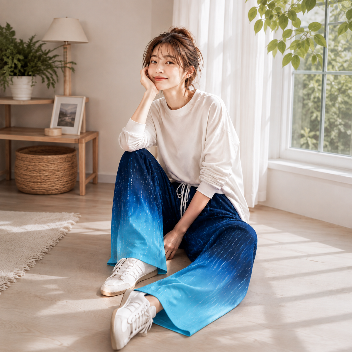 PU Cyber Flow High-Stretch Wide-Leg Pants