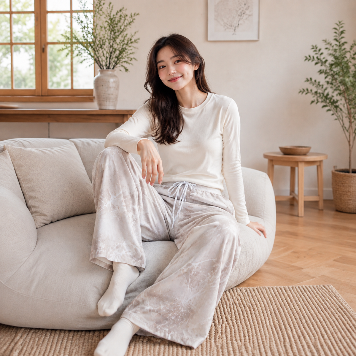 PU Soft Flow High-Stretch Wide-Leg Pants