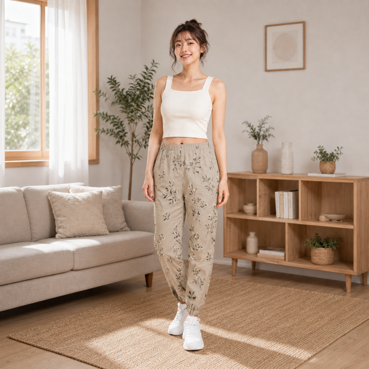 PU Sand Meadow All-Over Print Track Pants