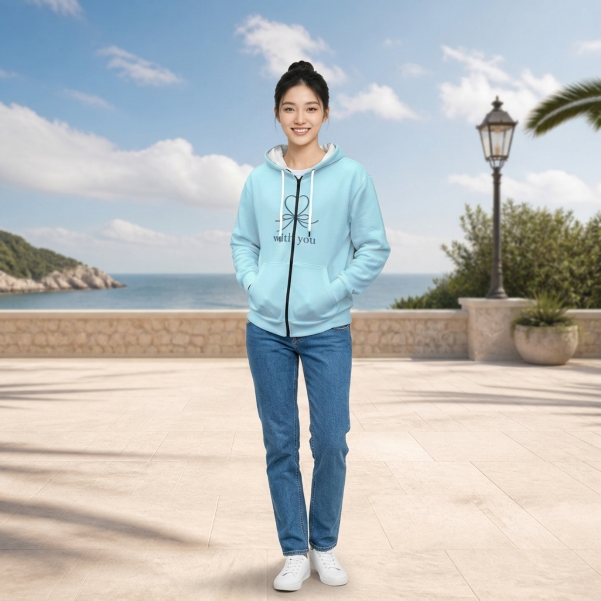 PU With You Celestial Heavy Fleece Zip-Up Hoodie