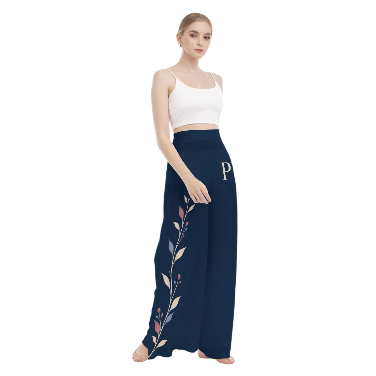 PU Parallel Garden Cat Wide-Leg Pants