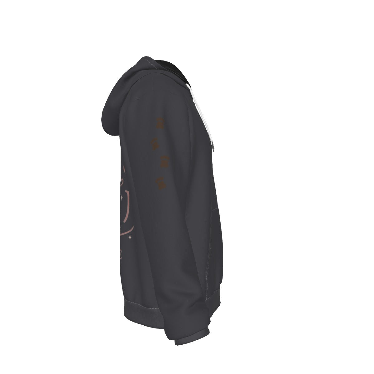 PU All-Over Zip-Up Hoodie