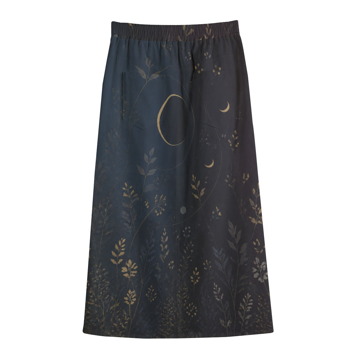 PU Moonlit Garden Cotton Midi Skirt