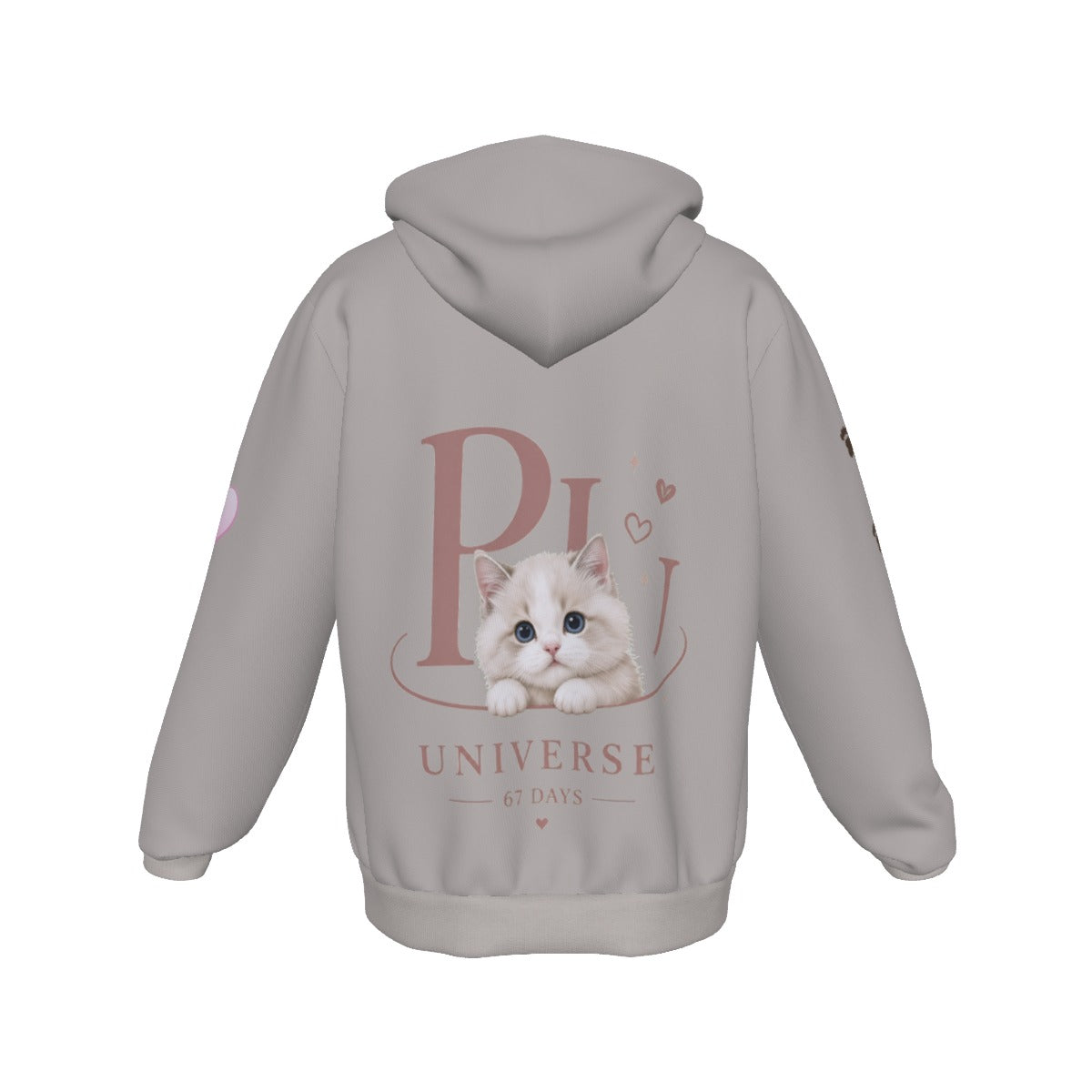 PU All-Over Zip-Up Hoodie
