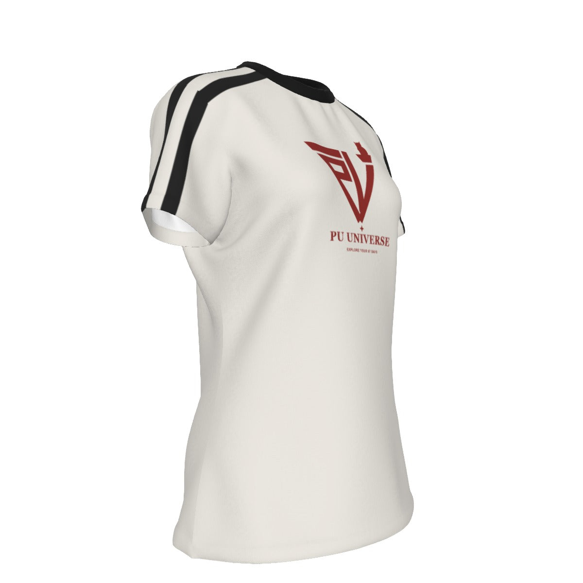 PU Universe Women's Cat Emblem Line T-Shirt