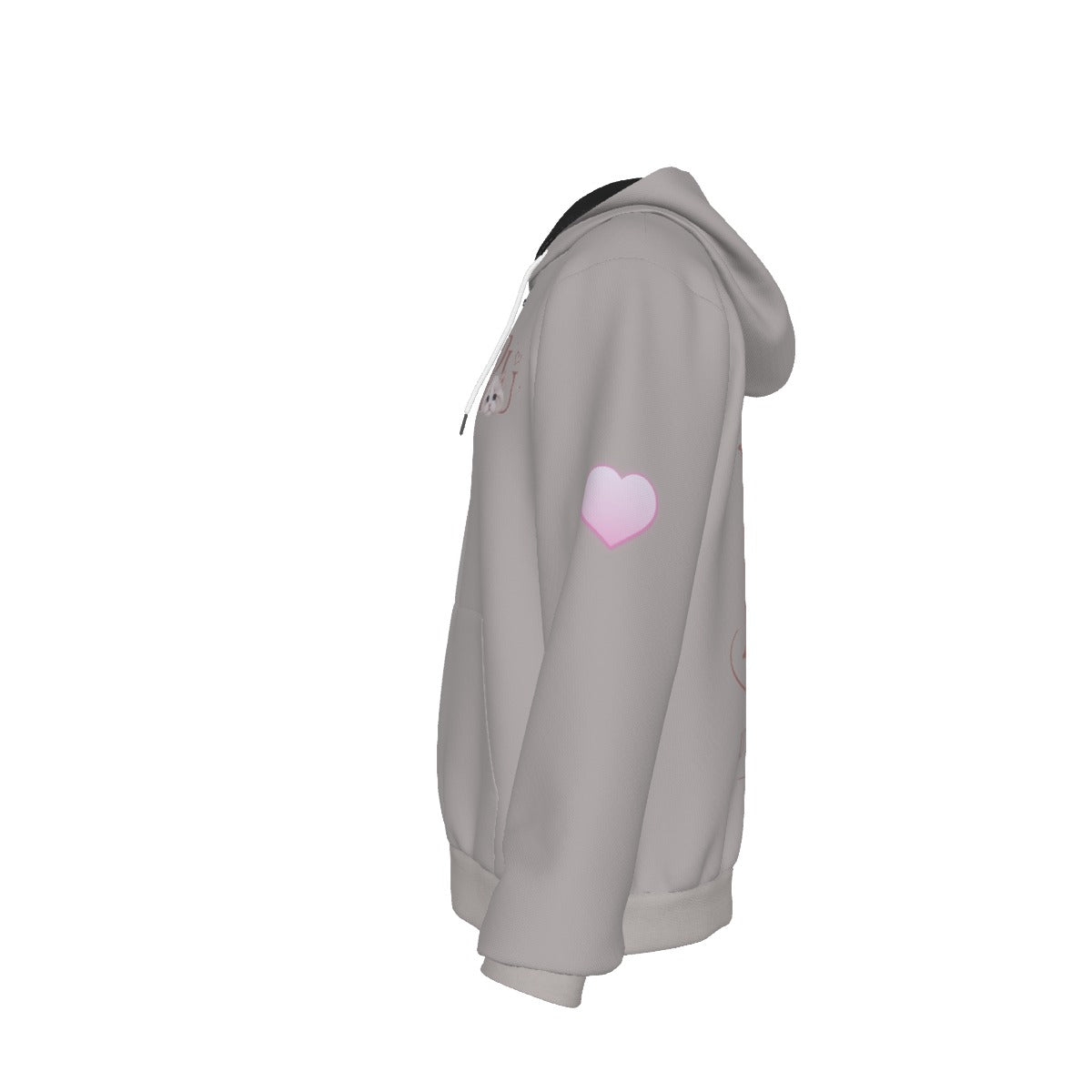 PU All-Over Zip-Up Hoodie