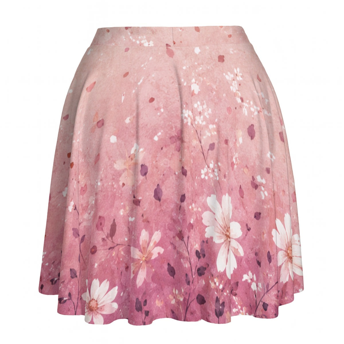 PU Blush Petal A-Line Mini Skirt