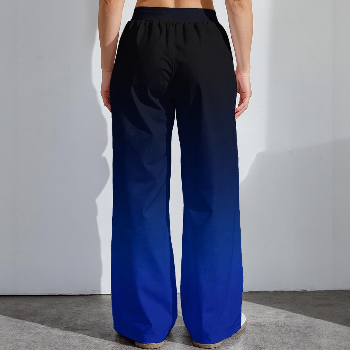 PU Midnight Blue Gradient ハイストレッチワイドレッグパンツ