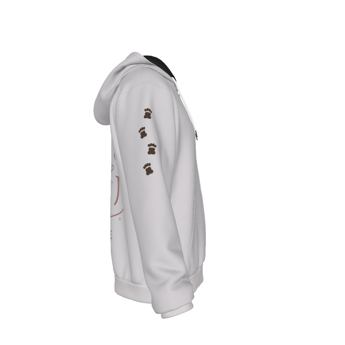 PU All-Over Zip-Up Hoodie