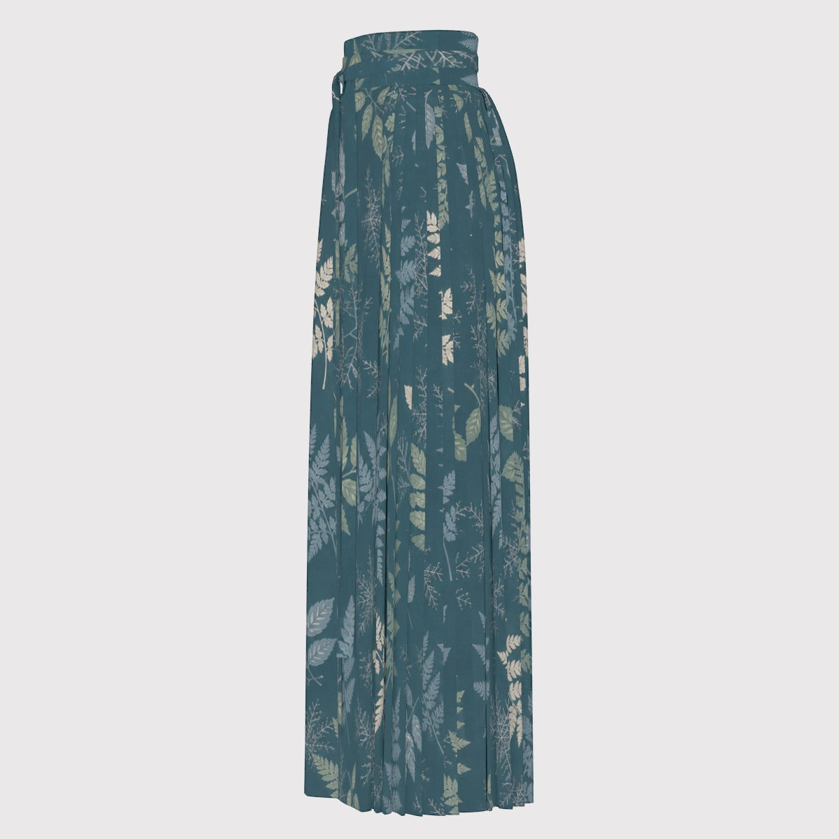 PU Mist Fern Pleated Maxi Skirt