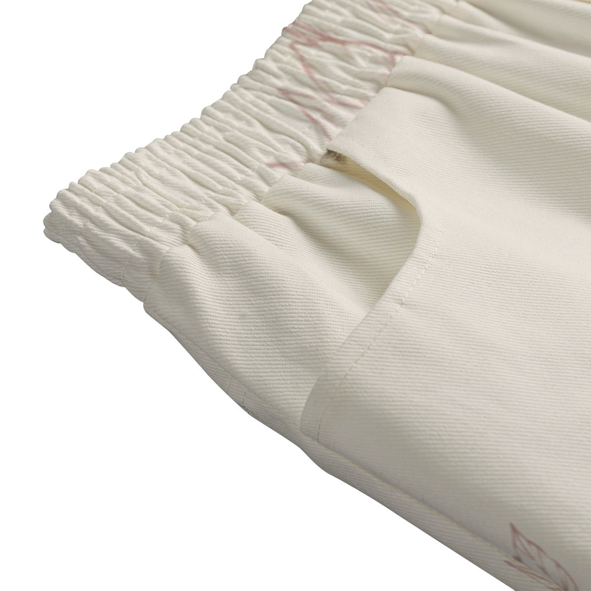 PU Ivory Botanical コットンキャンバス ミディスカート
