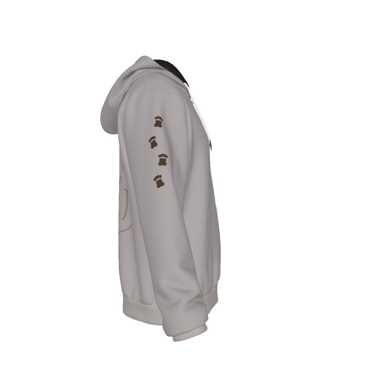 PU All-Over Zip-Up Hoodie