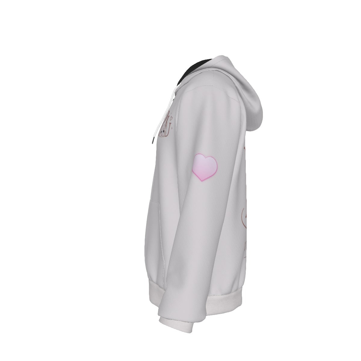 PU All-Over Zip-Up Hoodie