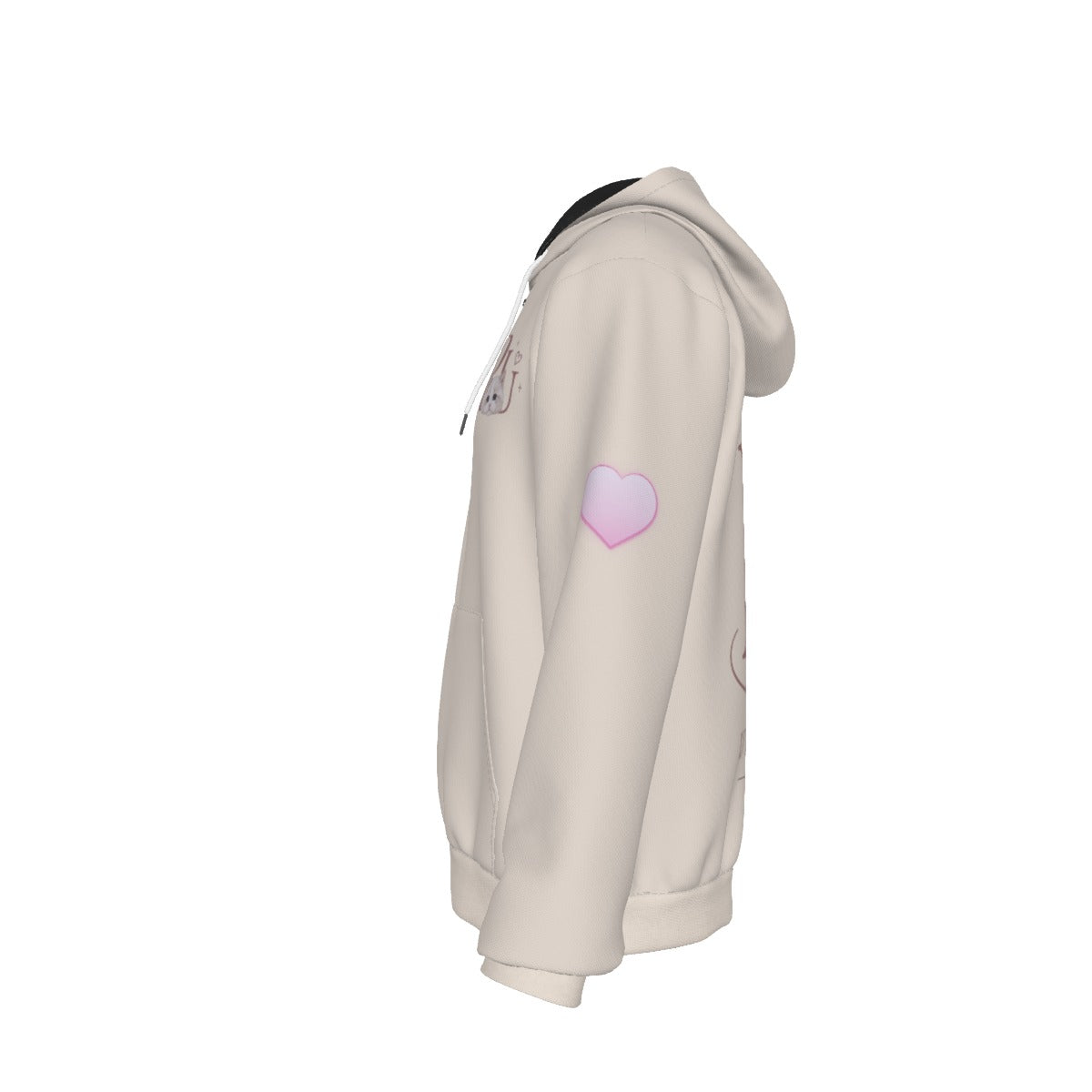 PU All-Over Zip-Up Hoodie