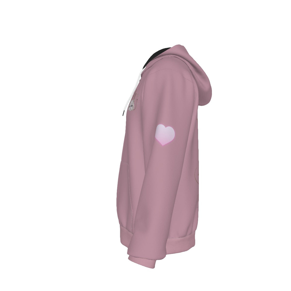 PU All-Over Zip-Up Hoodie
