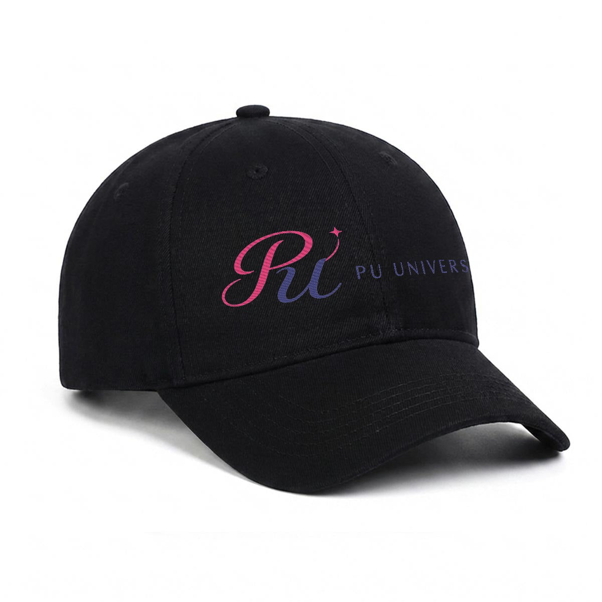 PU Universe Signature Embroidered Soft-Crown Cap – Black / 67