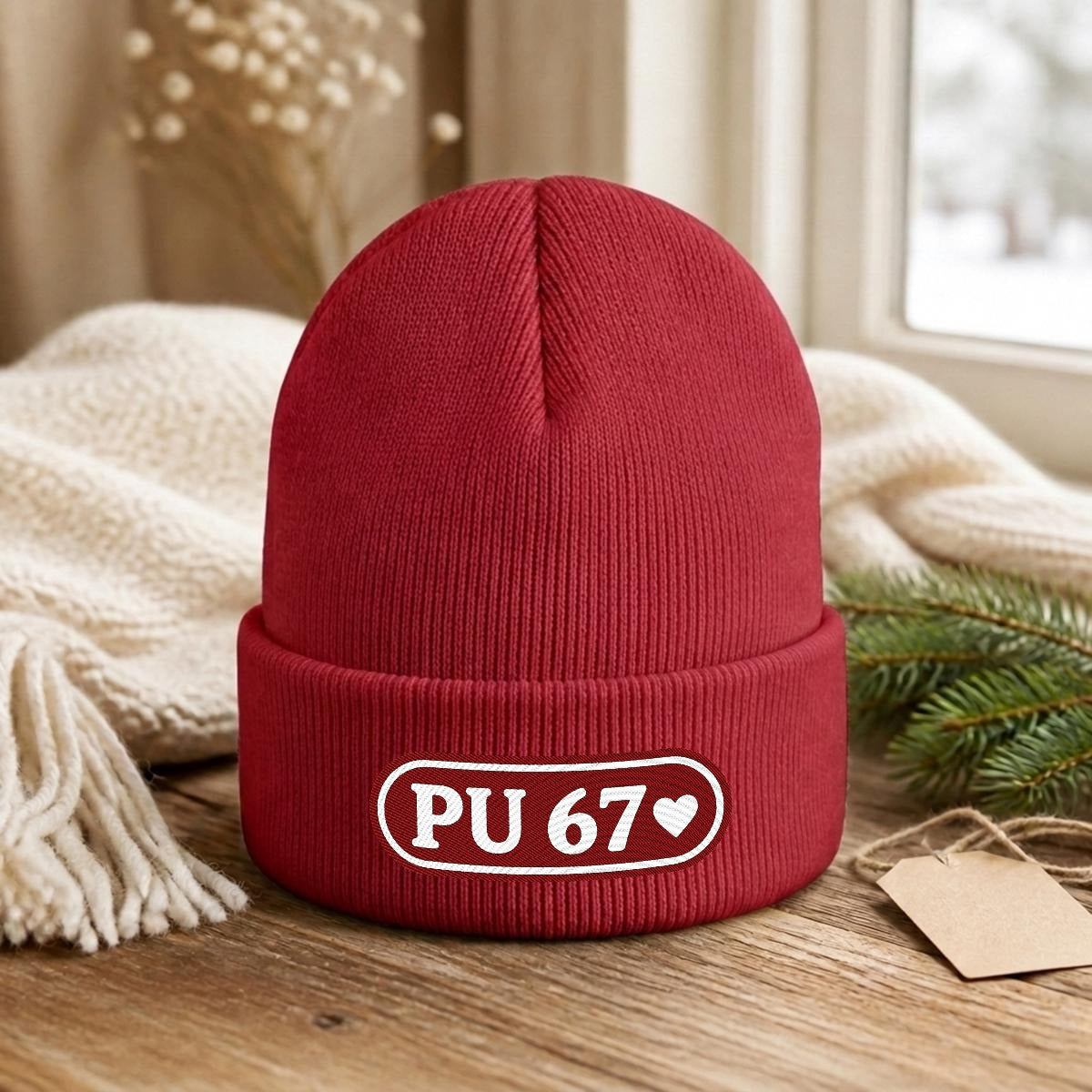PU Universe 67 Embroidered Knit Beanie