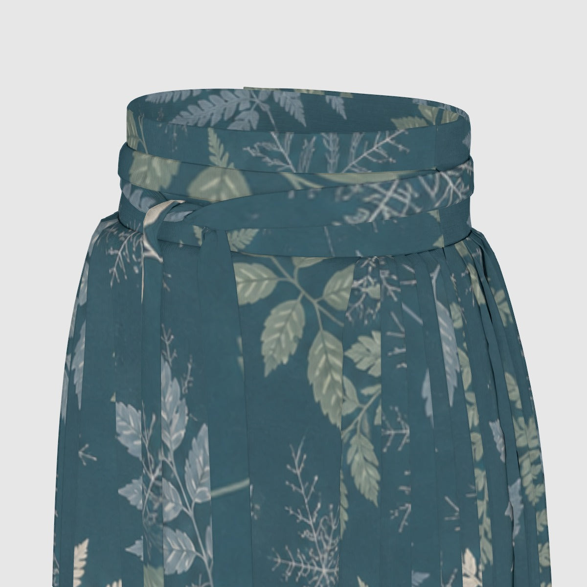PU Mist Fern Pleated Maxi Skirt