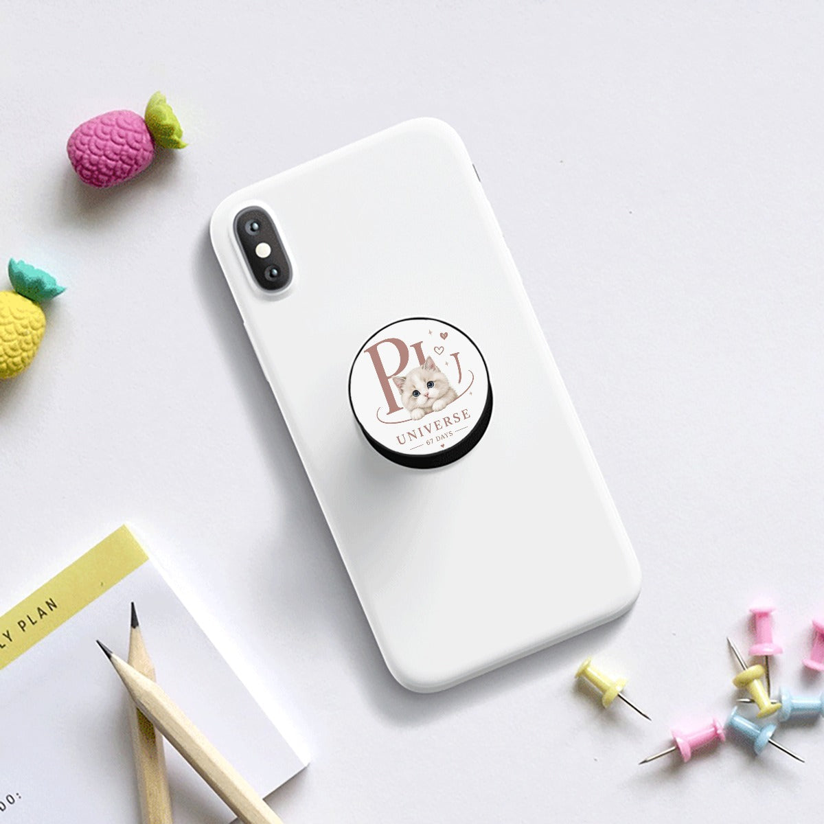 PU Day 67 Kitten Phone Grip Holder