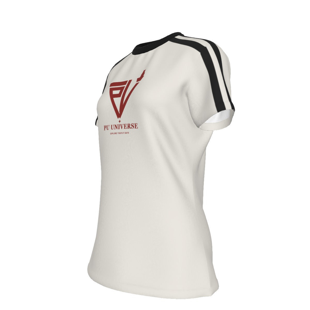 PU Universe Women's Cat Emblem Line T-Shirt
