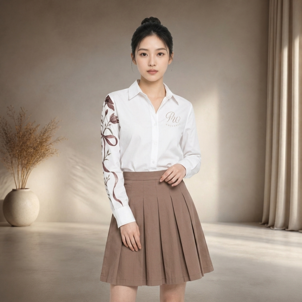 PU Whisper Bloom Long Sleeve Shirt