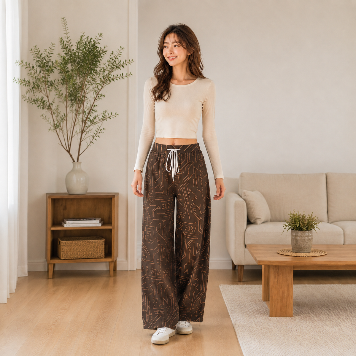PU Circuit Archive Wide-Leg Pants