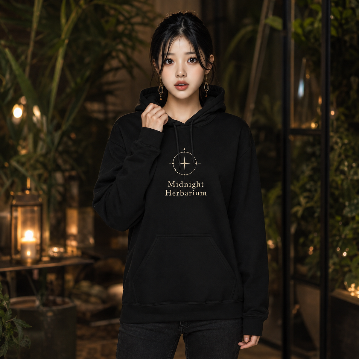 PU Midnight Herbarium Classic Hoodie worn by Arin / Dae-hye