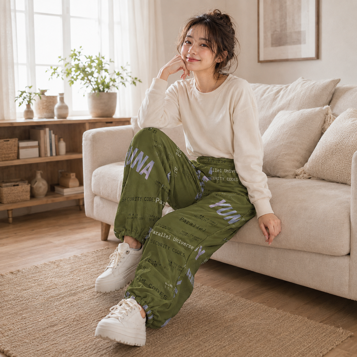 PU Parallel Security Code Sweatpants