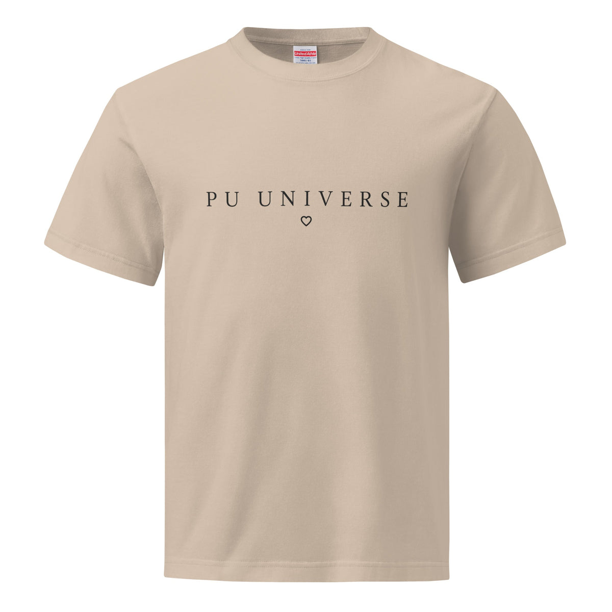 PU Arc Logo Tee — Light Beige