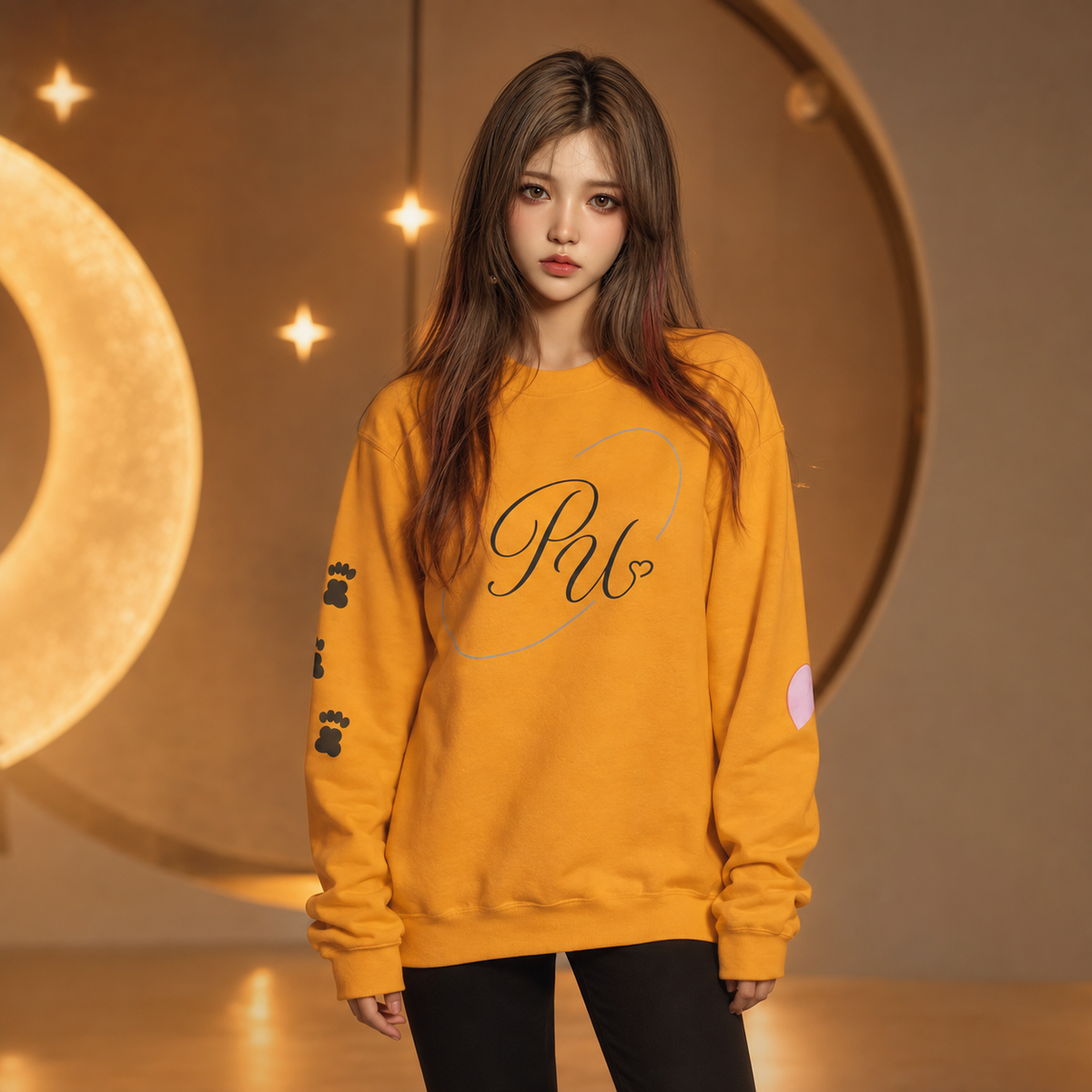 PU Orbit Monogram クルーネックスウェットシャツ